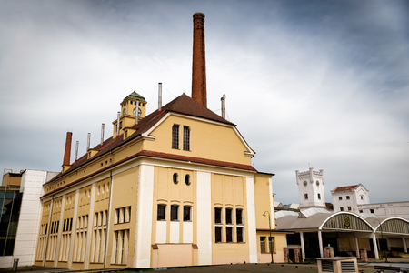 PILSEN (PLZEN), CZECH REPUBLIC - MAY 22, 2017: Traditional fermenting building in Pilsner Urquell Breweryのeditorial素材