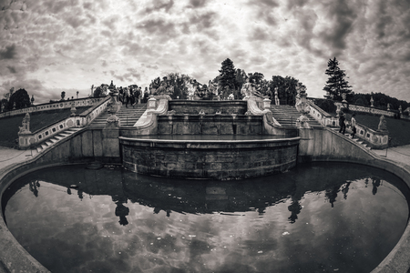 Cascade Fountain at Castle Garden. Czech Republic.のeditorial素材
