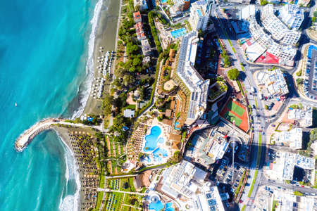 Aerial drone view of Limassol cityscape. Cyprusの写真素材