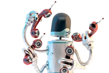 Phone operator. Technology concept. 3D illustration. Isolatedの写真素材