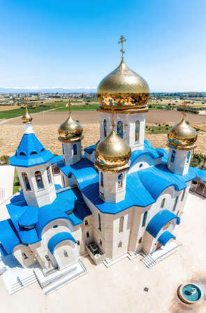 Church of St Andrew Apostle and all Russian Saints - Episkopeio village, Cyprusの写真素材