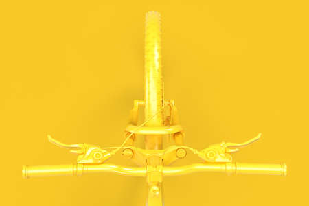 Close-up of bicycle rudder. 3D illustration