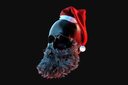 The skull of Santa Claus. 3D Renderingの写真素材