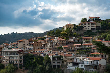 View of Agros village. Limassol District, Cyprusのeditorial素材