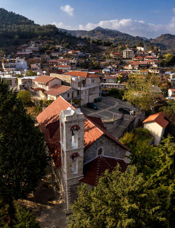 View of Polystypos village. Nicosia District, Cyprusのeditorial素材