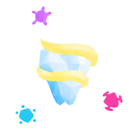 Illustration of an isolated tooth icon with a crosshairのイラスト素材
