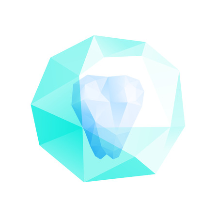 Illustration of an isolated tooth icon with a crosshairのイラスト素材