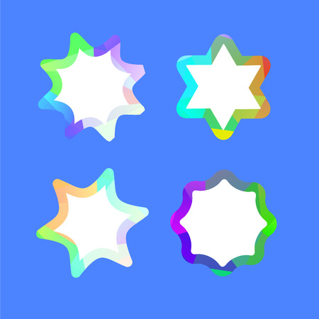 Four abstract colorful banners for anounsments and eyecatchingのイラスト素材