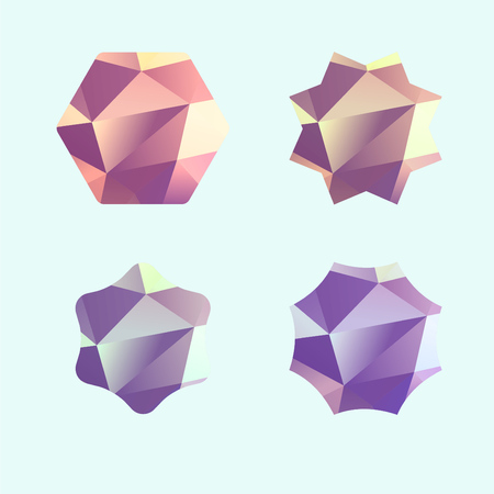 Four abstract colorful banners for anounsments and eyecatchingのイラスト素材