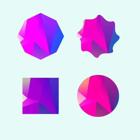 Four abstract colorful banners for anounsments and eyecatchingのイラスト素材