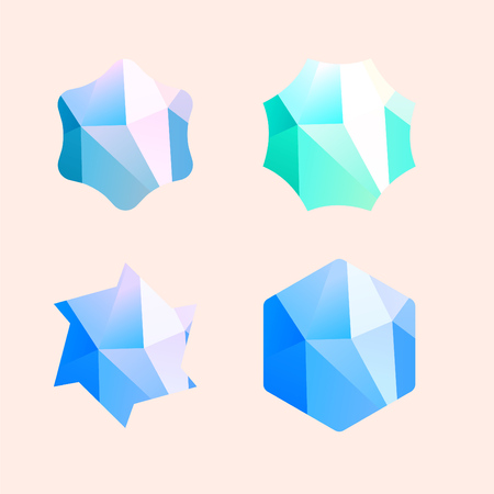 Four abstract colorful banners for anounsments and eyecatchingのイラスト素材