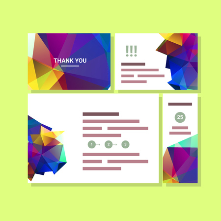 Collection of layouts for advertising brochure, flyer and cardのイラスト素材