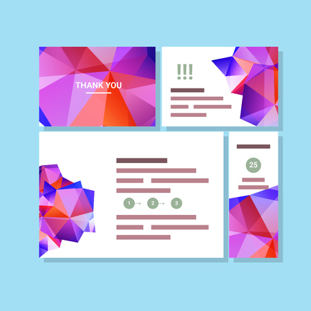 Collection of layouts for advertising brochure, flyer and cardのイラスト素材