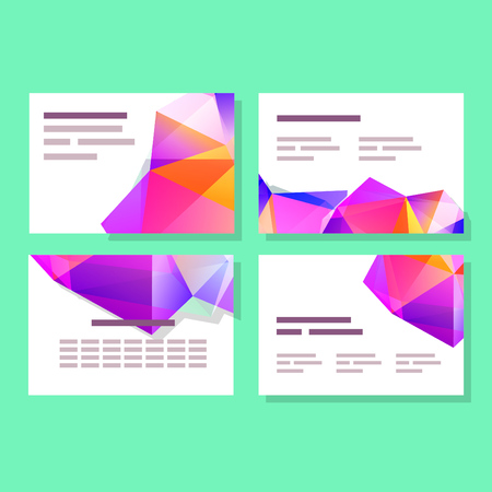 Polygonal abstract backgrounds and elements for print and digital layoutsのイラスト素材