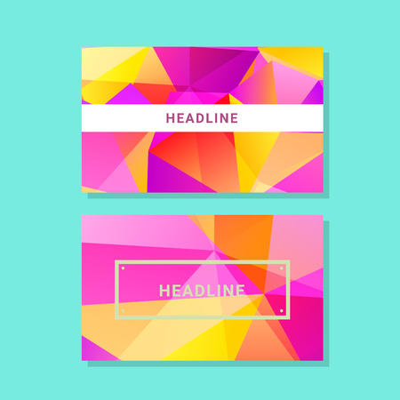 Vector polygonal design element for digital and print designのイラスト素材