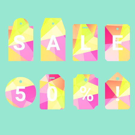 Vector polygonal design element for print, prensentations, web-sites and appsのイラスト素材