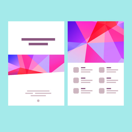 Vector polygonal background and design elements for print layoutsのイラスト素材