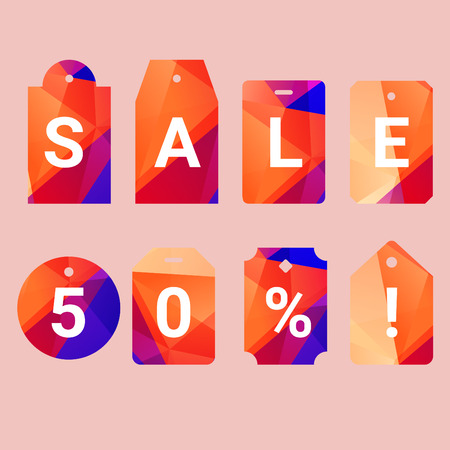 Vector polygonal design element for print, prensentations, web-sites and appsのイラスト素材