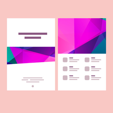 Vector polygonal background and design elements for print layoutsのイラスト素材