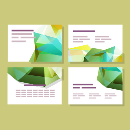 Polygonal abstract backgrounds and elements for print and digital layoutsのイラスト素材