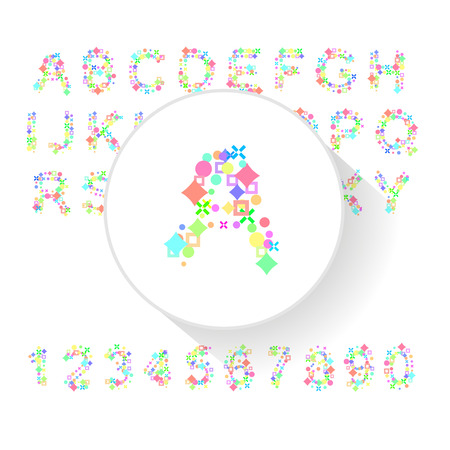 Collection of alphabet letters logos design elements. Business abstract symbol set, flowing overlapping shapes designのイラスト素材