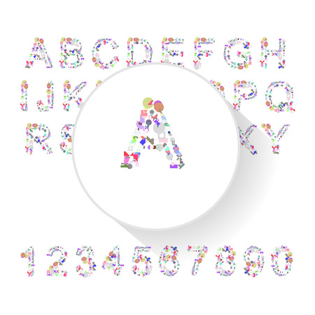 Vector fresh typeface illustration for presentational purposesのイラスト素材