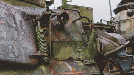 Trophy American destroyed technology after the Vietnam War. National military museums of Vietnam warの写真素材