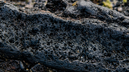 Volcanic beaches and reefs of the Canary Islands. Volcanic islands of Spain.