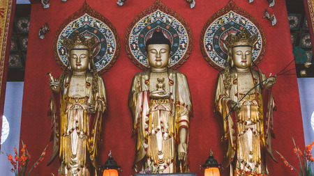 Buddha statue in Thailand and Vietnam close-up.の写真素材