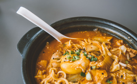 asian spicy traditional food close-up.の写真素材