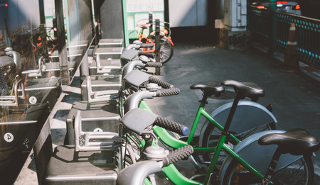 street bike rental conseptの写真素材