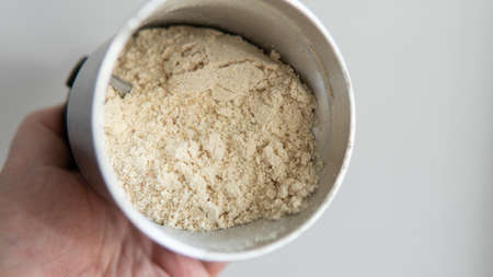 dried fruiting bodies of Hericium erinaceus mushroom close-upの写真素材