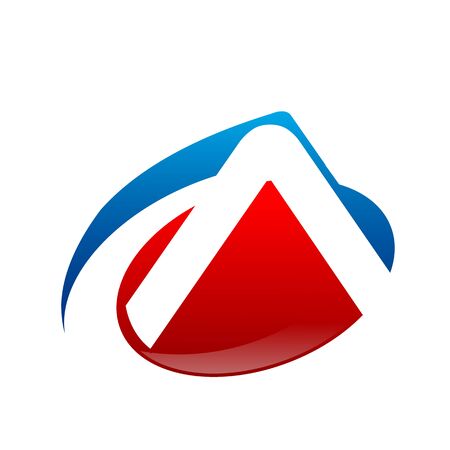 Letter A vector logo design. Creative minimalism logotype icon symbol.のイラスト素材