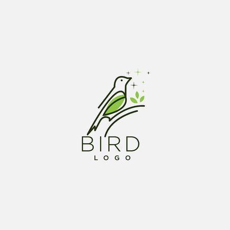 modern bird logo, Flat line design style vector illustrations set of icons and logotypeのイラスト素材