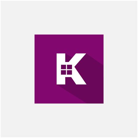 abstract Letter K logo icon design template elementsのイラスト素材