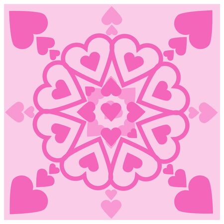 red Heart icons, sign of love, isolated vector collectionのイラスト素材