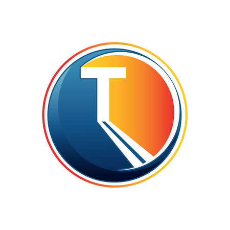 simple creative initial T Letter T logo design vector graphic conceptのイラスト素材