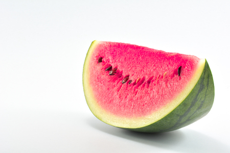 The quarter watermelon on white background isolate.の写真素材