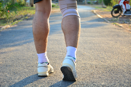 People walking at the morning for warm up body for jogging and exerciseの写真素材