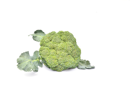 Fresh broccoli for healthy isolated on white backgroundの写真素材
