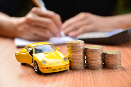Business concept car insurance or sell and  buy car, car financing.の写真素材