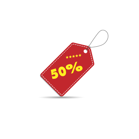 Tag discount 50 percent off label.のイラスト素材