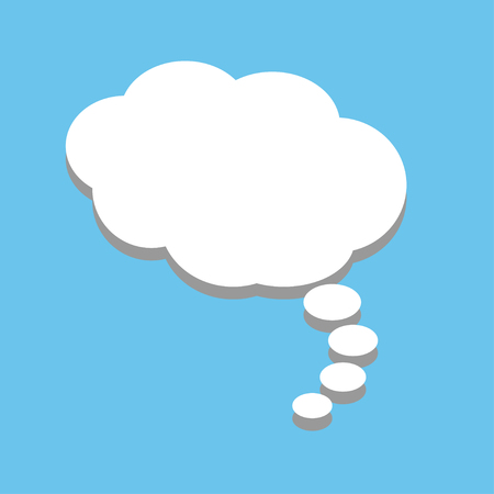 Vector of stickers of speech bubbles. Blank empty white speech bubblesのイラスト素材