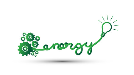 Vector of  light bulbs with glowing one. Saving energy concept with light bulbs.のイラスト素材