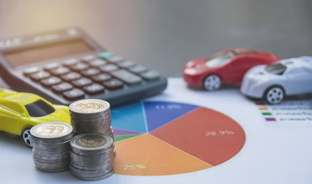 Car insurance and car service. Car insurance, business and financial concept.の写真素材