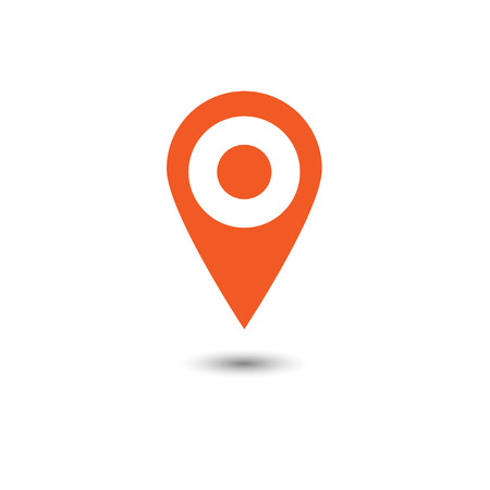 Vector of map pointer icon. GPS location symbol. Flat design style.のイラスト素材