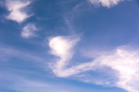 Blue sky with cloud shaped dragon, clean energy power, clear weather backgroundの写真素材