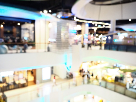 Blurred interior of shopping mall. The modern building concept.の写真素材