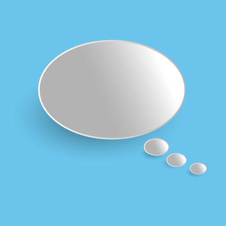 Vector of stickers of speech bubbles. Blank empty speech bubblesのイラスト素材