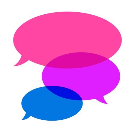 Vector of speech bubbles. Blank empty speech bubbles